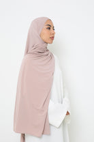 Hijab jersey premium beige sable