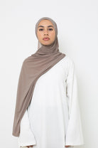 Hijab jersey premium taupe