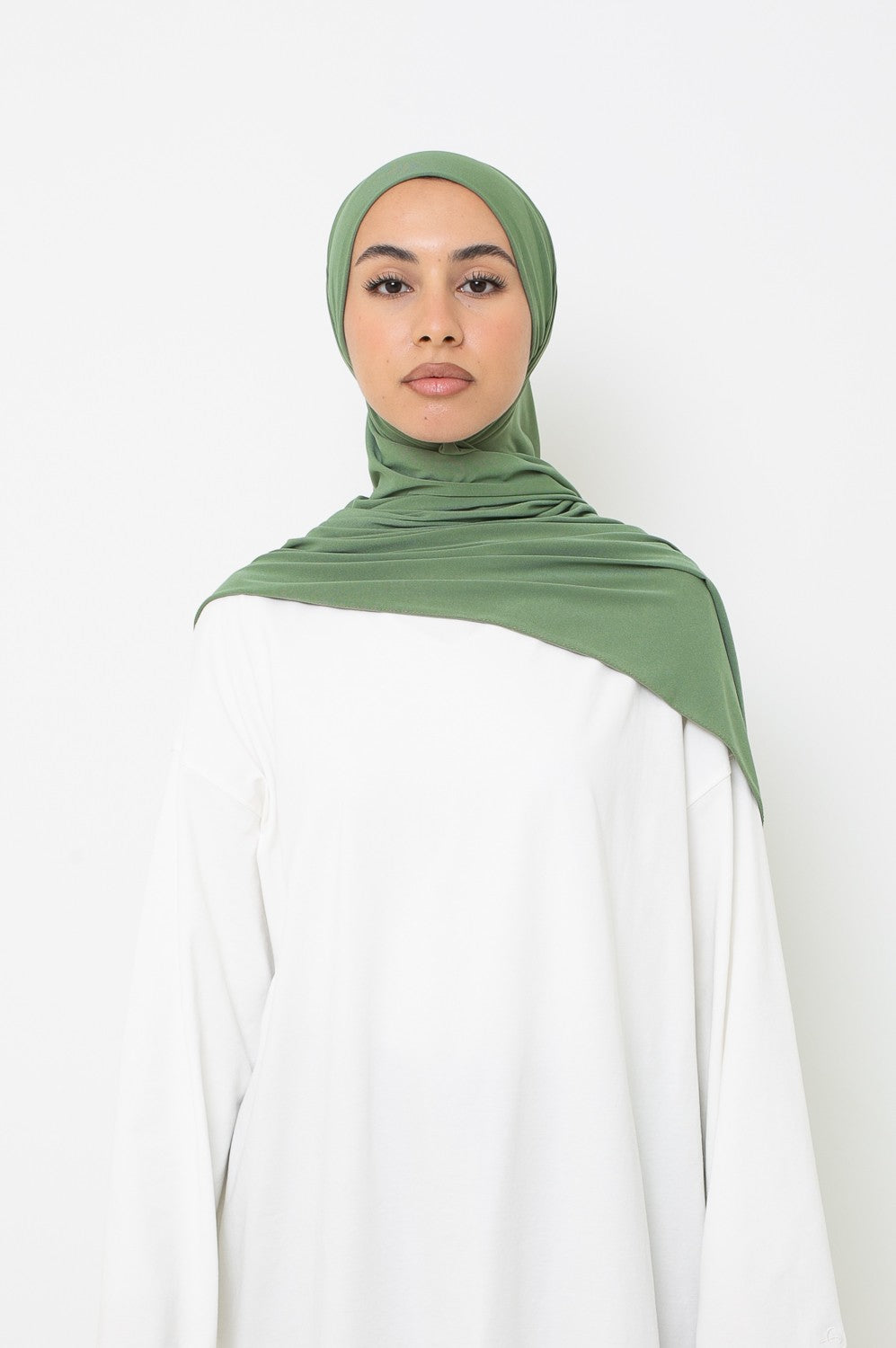 Hijab prêt à nouer jersey premium kaki