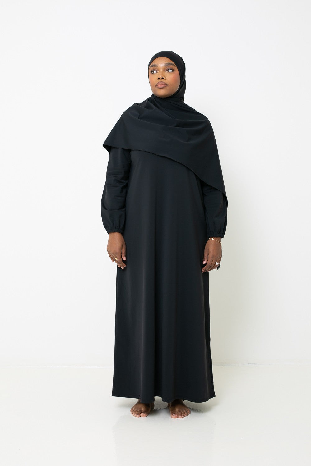 Burkini robe noir pour femme musulmane. Boutique hijab.