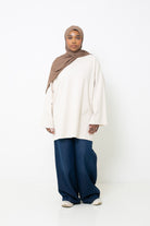 t-shirt ample manche longue pour femme musulmane