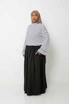 Marinière blanche printemps été pour femme musulmane