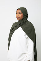 Hijab soie de Médine kaki