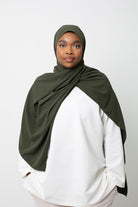 Hijab soie de Médine kaki