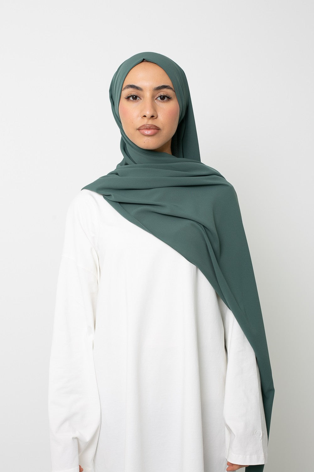 hijab soie de Médine vert à nouer