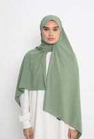 Hijab soie de Médine pistache