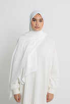 Hijab soie de Médine blanc cassé