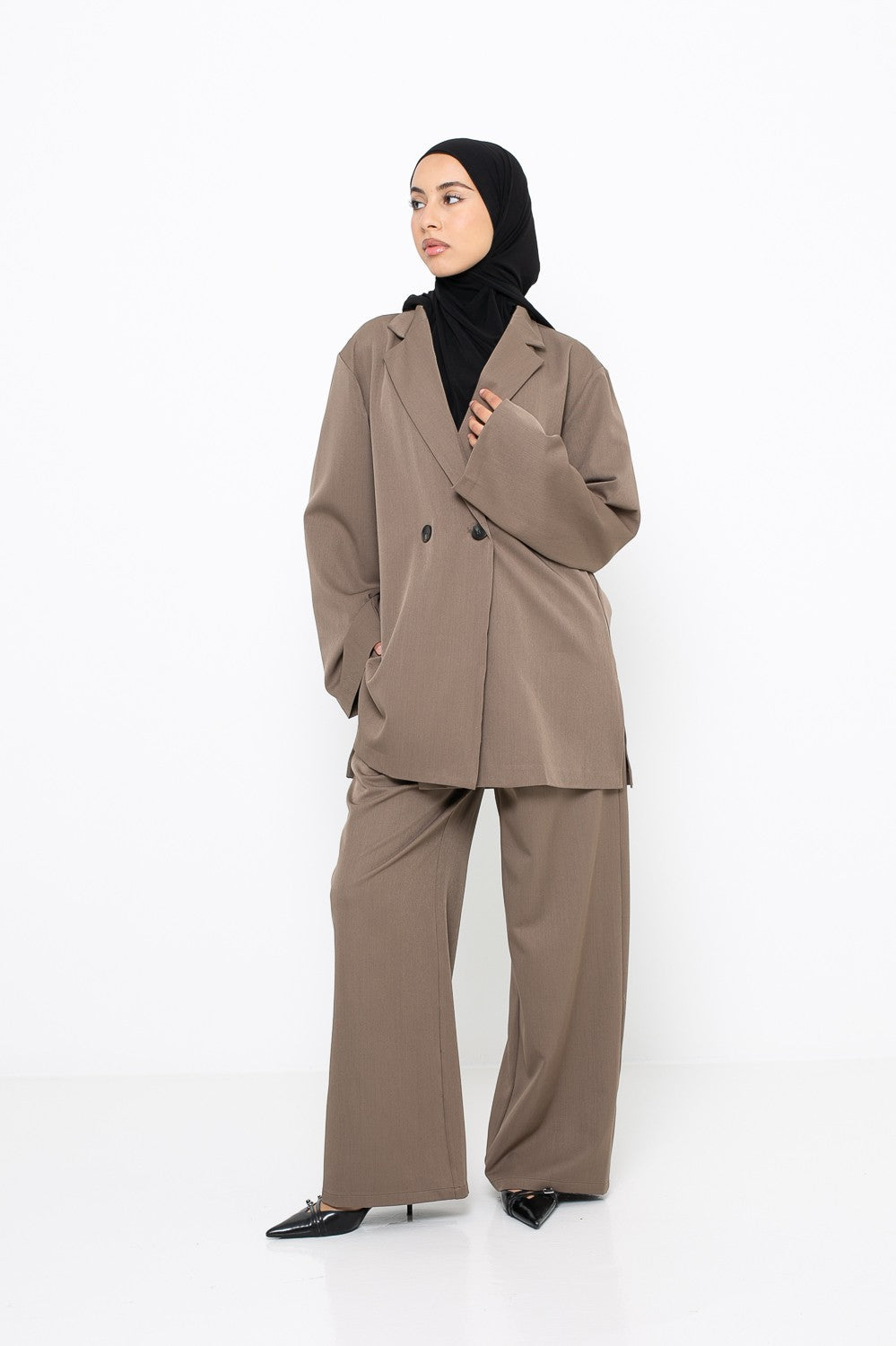 ensemble tailleur brown