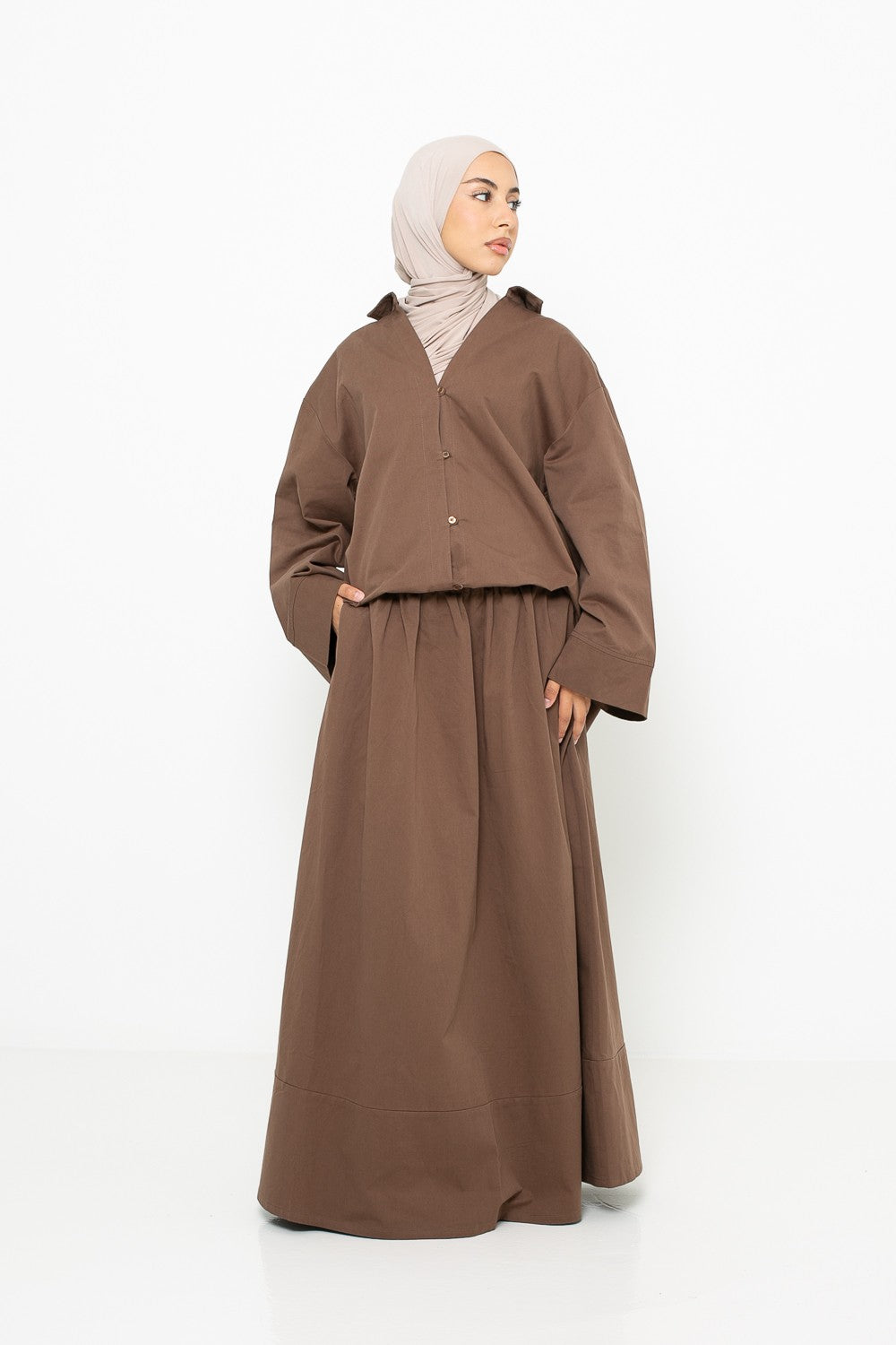 Jupe coton coupe trapèze pour femme moderne