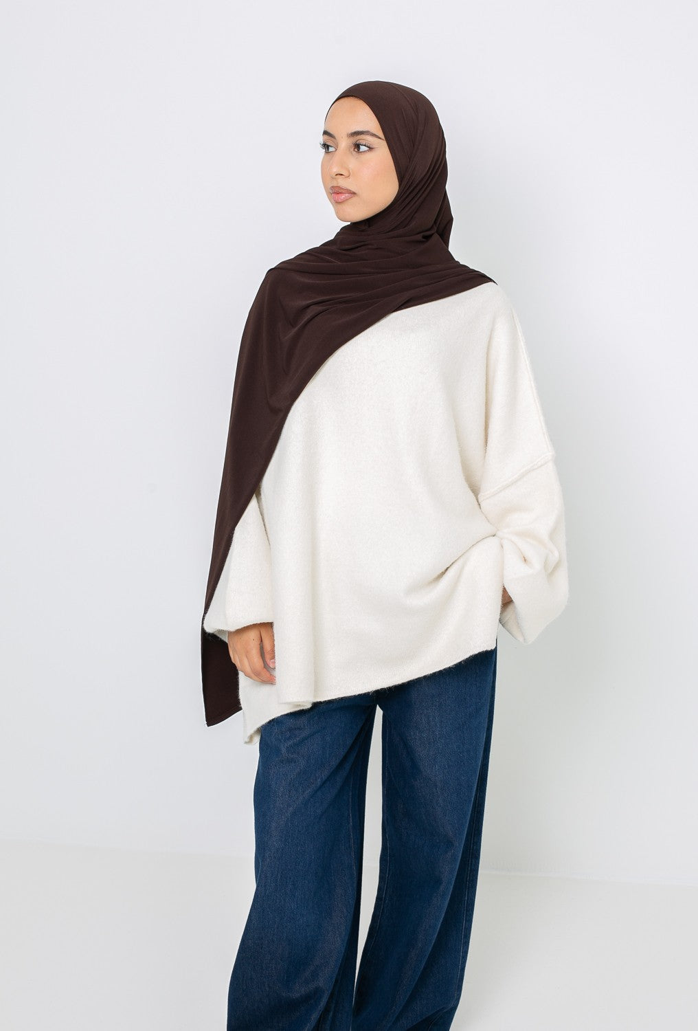 pull grosse maille épais crème