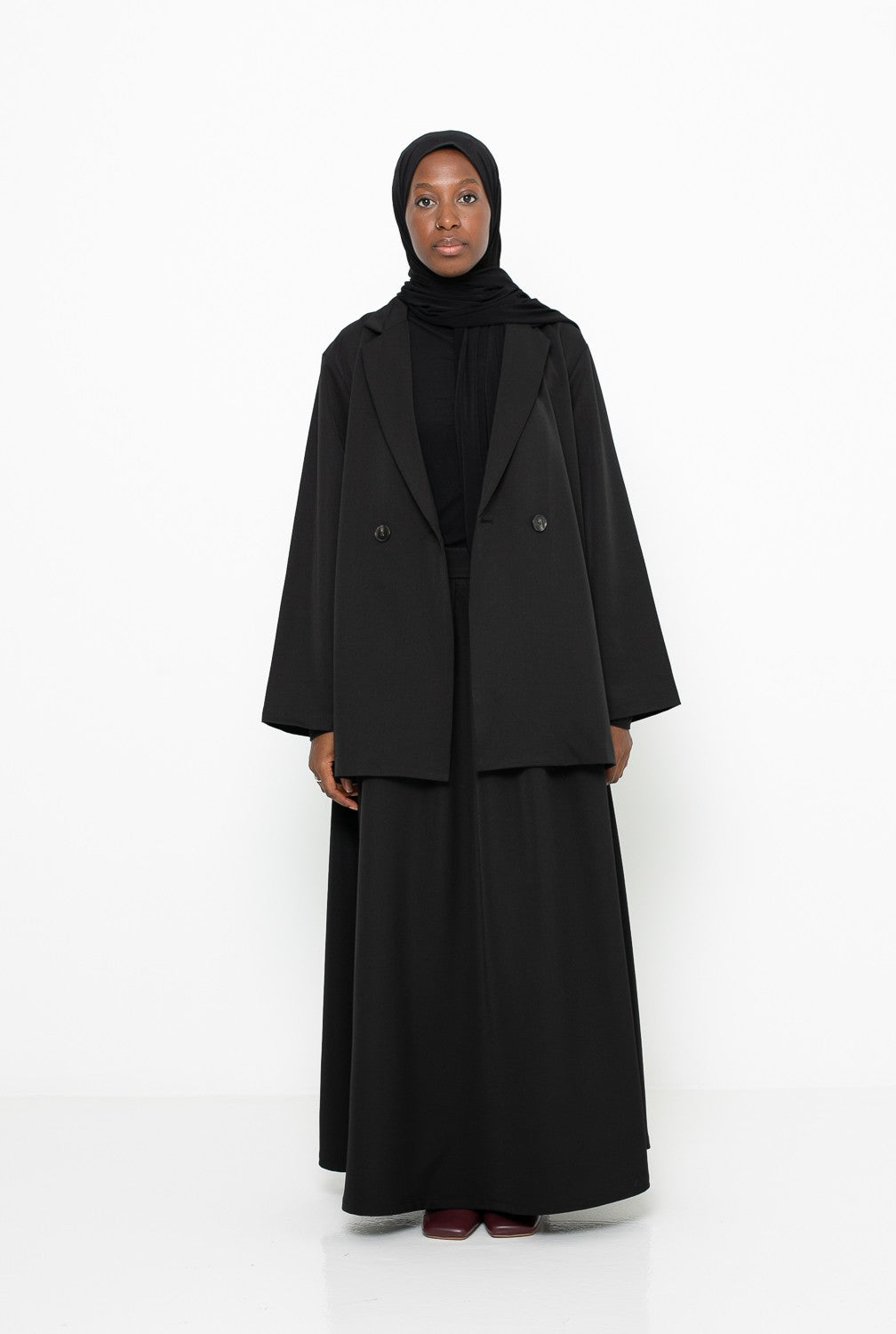 Ensemble blazer jupe tailleur pour femme musulmane