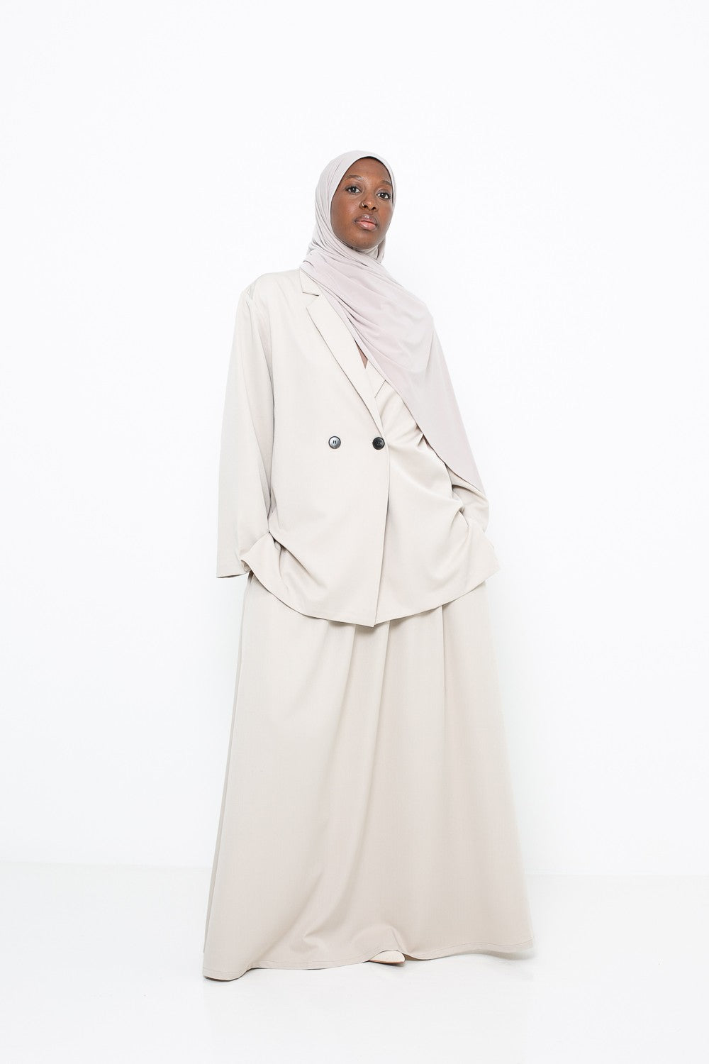 Ensemble blazer et jupe habillée pour femme musulmane