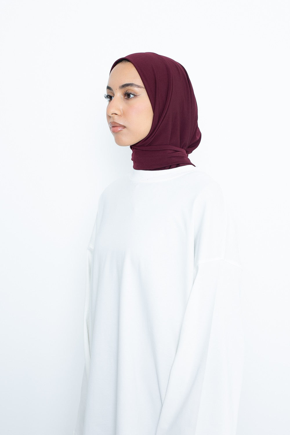 Hijab jersey premium enfilable avec pression