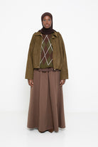 Veste ample en suédine pour femme musulmane mmoderne