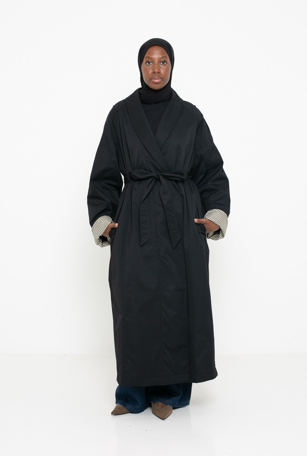 Trench long pour femme musulmane moderne et classe