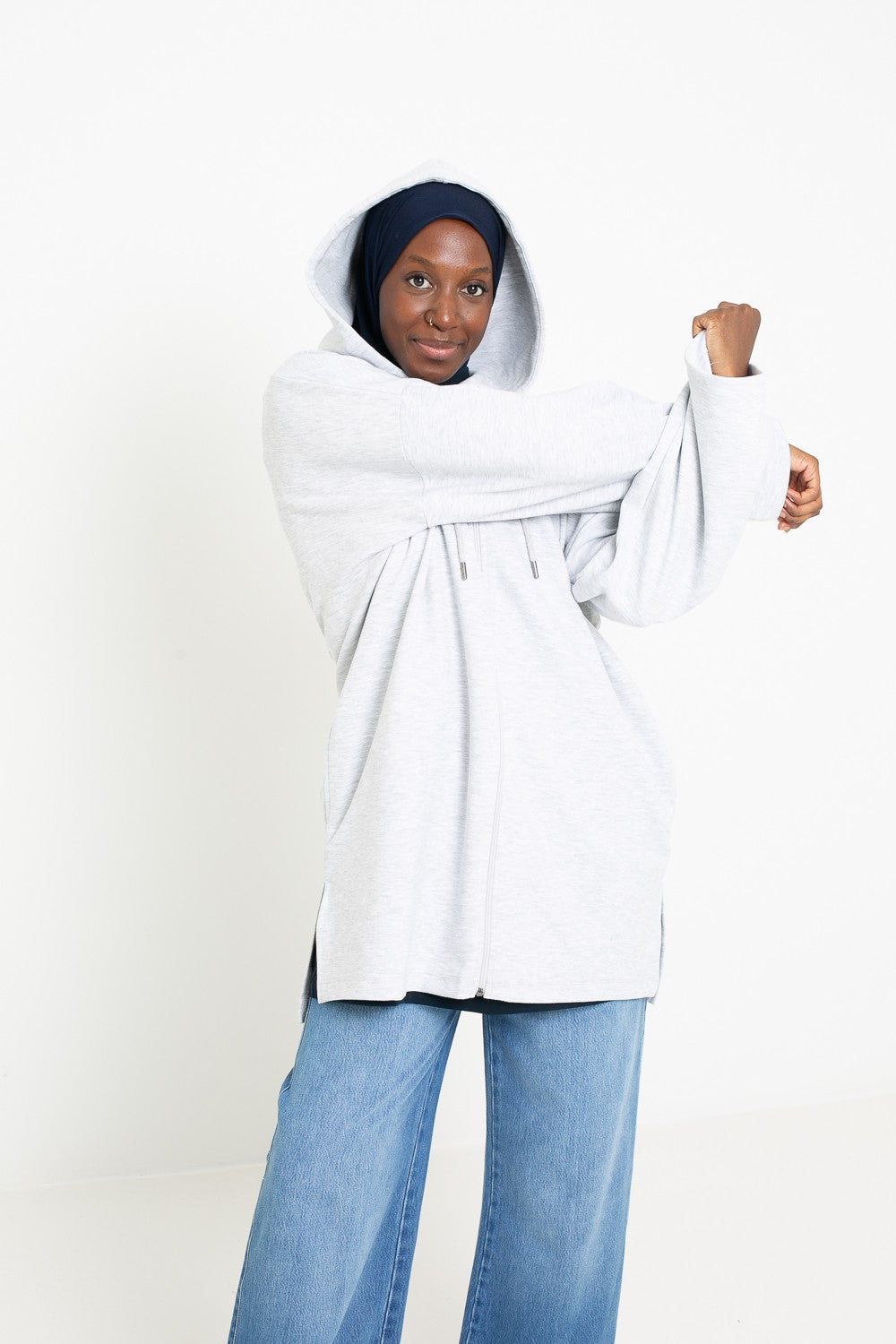 VESTE ZIP À CAPUCHE SPORT POUR FEMME MUSULMANE