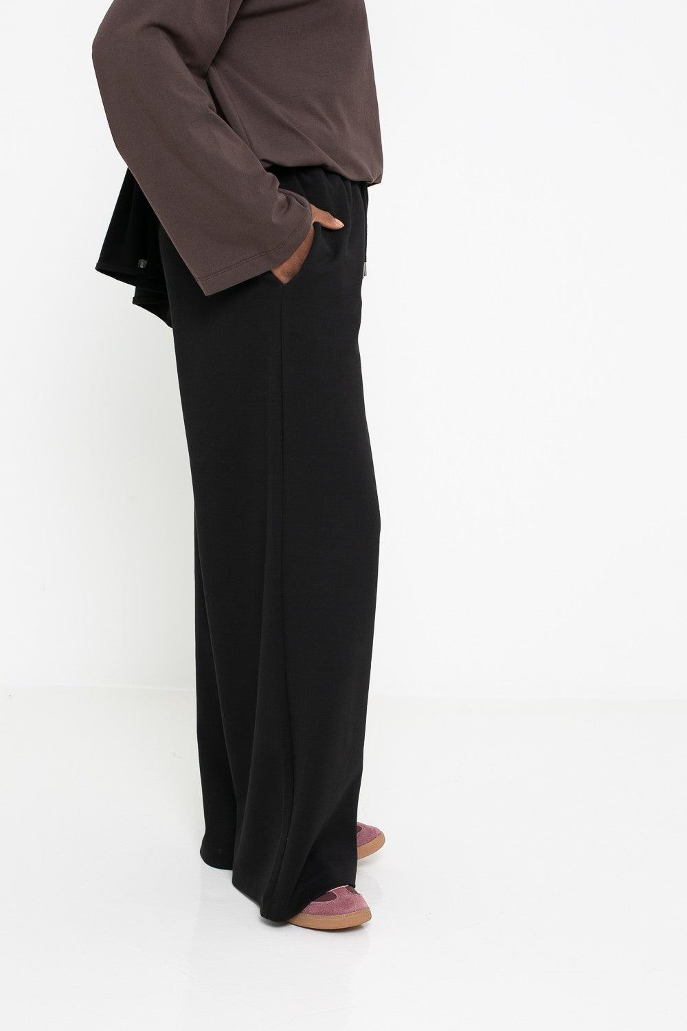 Pantalon ample en coton profil droit; Pour femme modeste et femme musulmane.