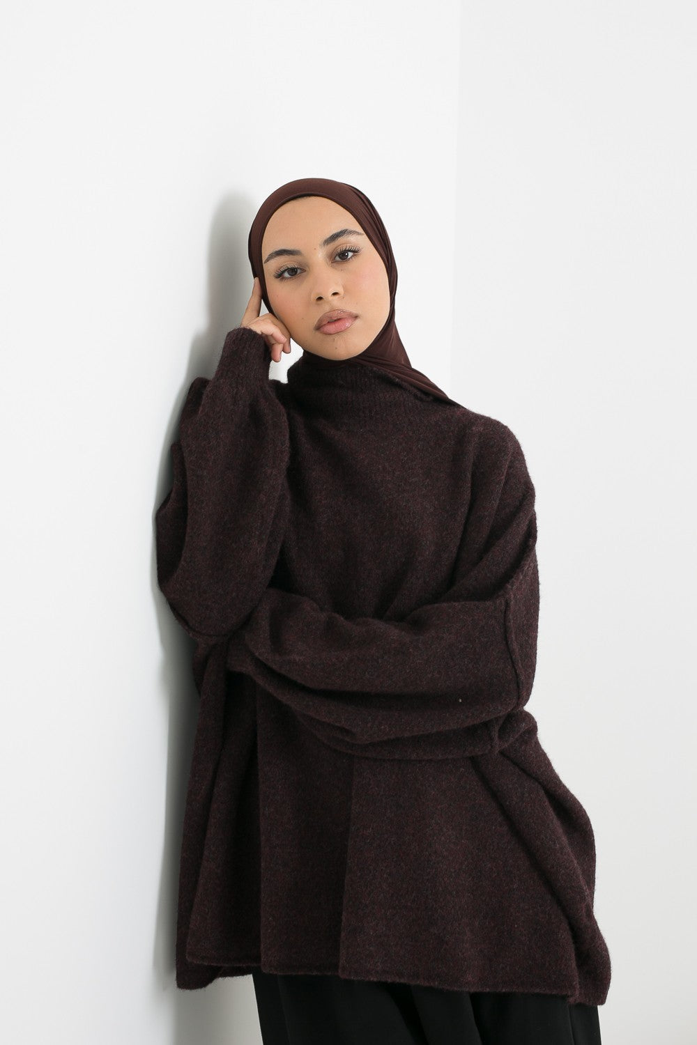 pull large d'hiver pour femme musulmane