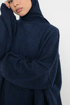 Pull en laine ample détail manche. Boutique pour femme voilée.