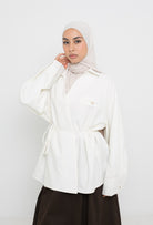 Chemise veste détail col et manche. Boutique pour femme musulmane