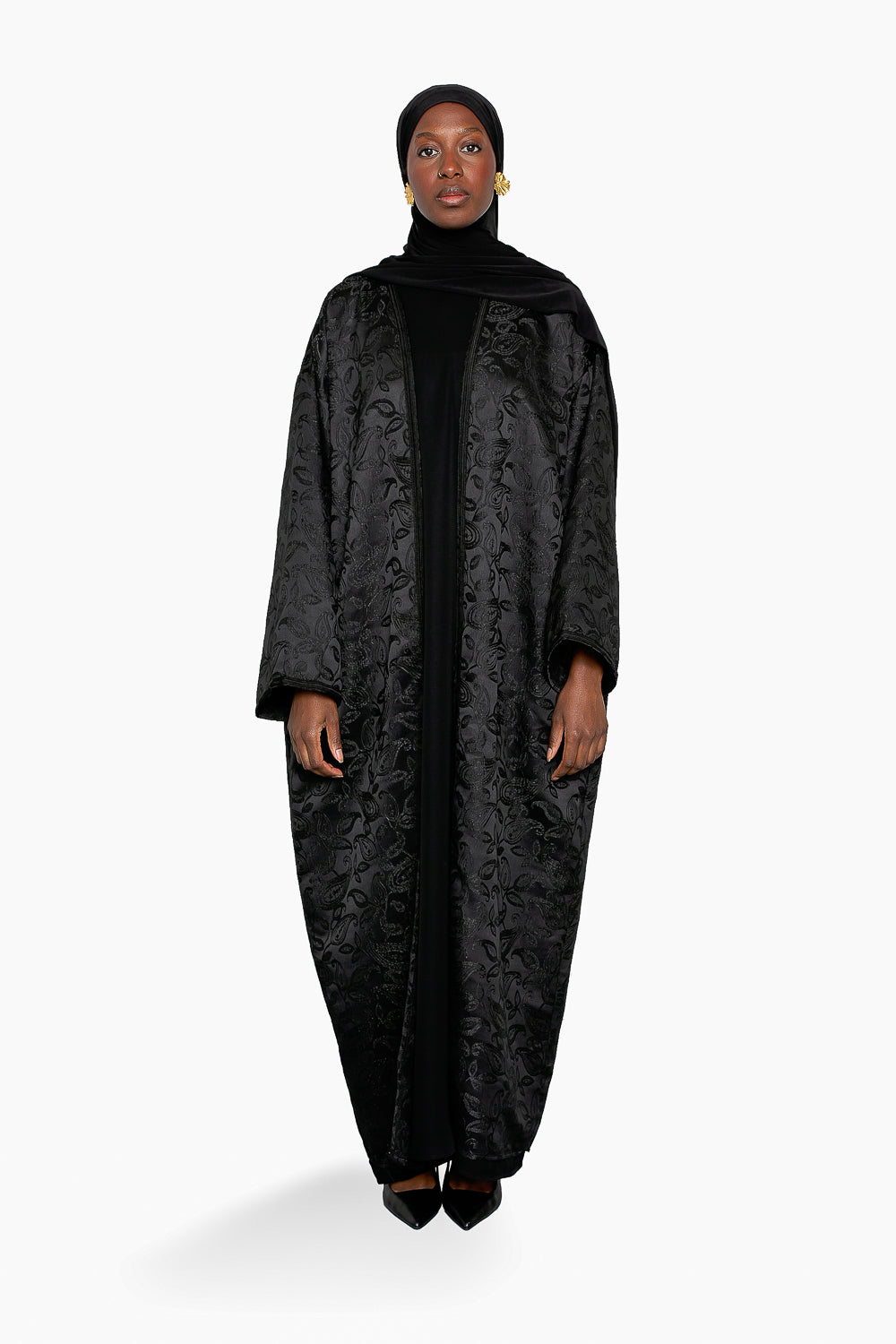 Abaya brocard pour femme musulmane. Boutique hijab collection ramadan 2026.