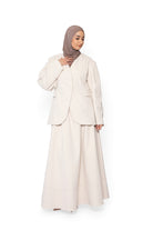 Jupe longue trapèze crème pour femme musulmane