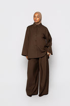 Ensemble chemise et pantalon ample pour femme modeste. Boutique hijab moderne.