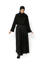 pantalon jupe culotte ample noir habillée pour femme musulmane